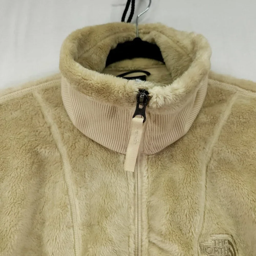 The North Face Osito Lux Jacket Women's Medium Beige Long Sleeve Full Zip - Picture 15 of 15